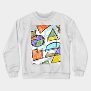 Basic Shapes Pattern Design Abstract Art Crewneck Sweatshirt